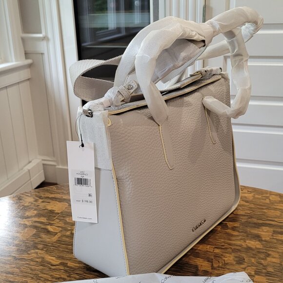 Calvin Klein Fay Convertible Tote Bag in Dove Grey. NWT. - Picture 6 of 11